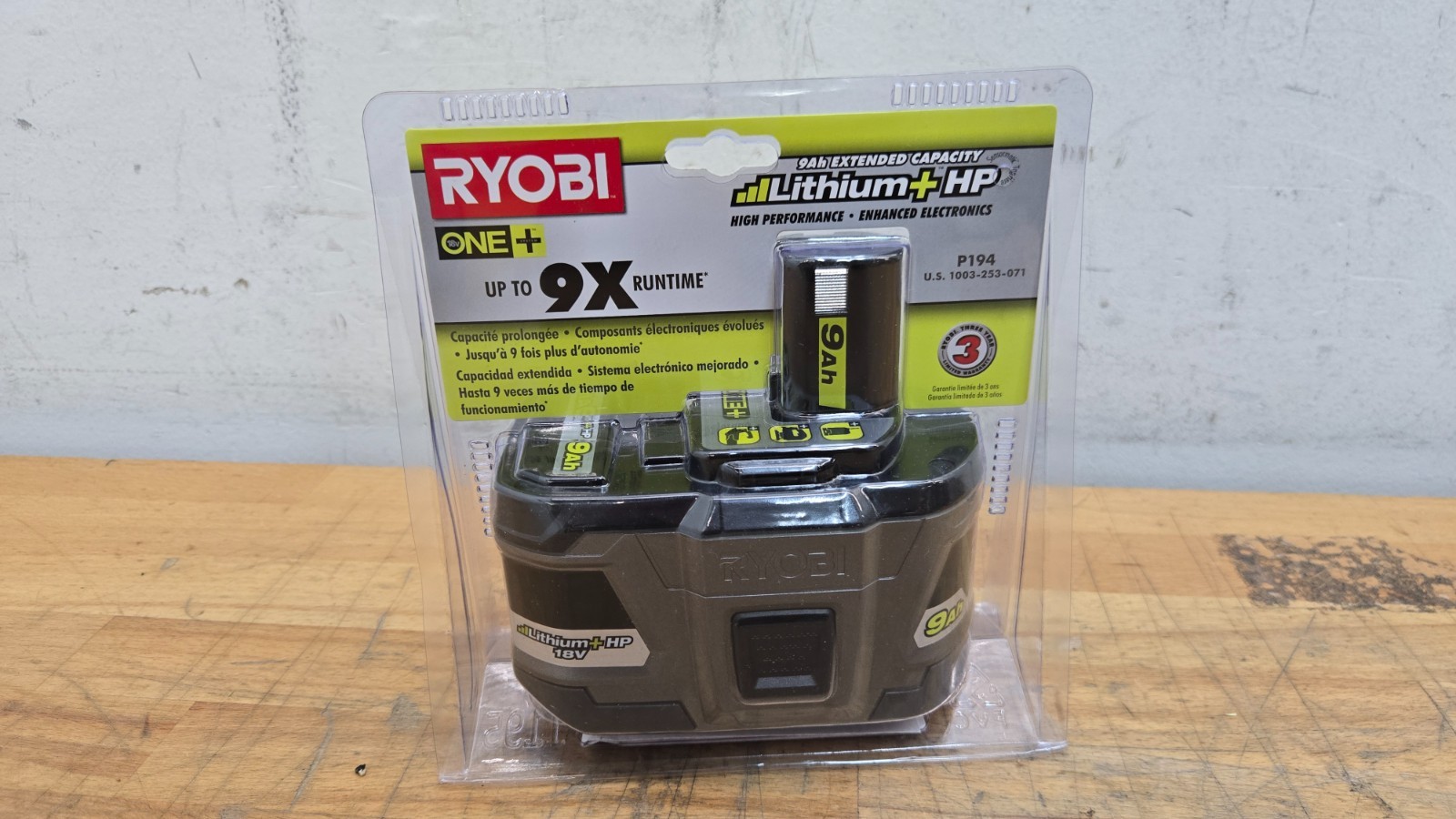 Ryobi P194, 9Ah, 18V Lithium High Performance Power Tool Battery *NIB*
