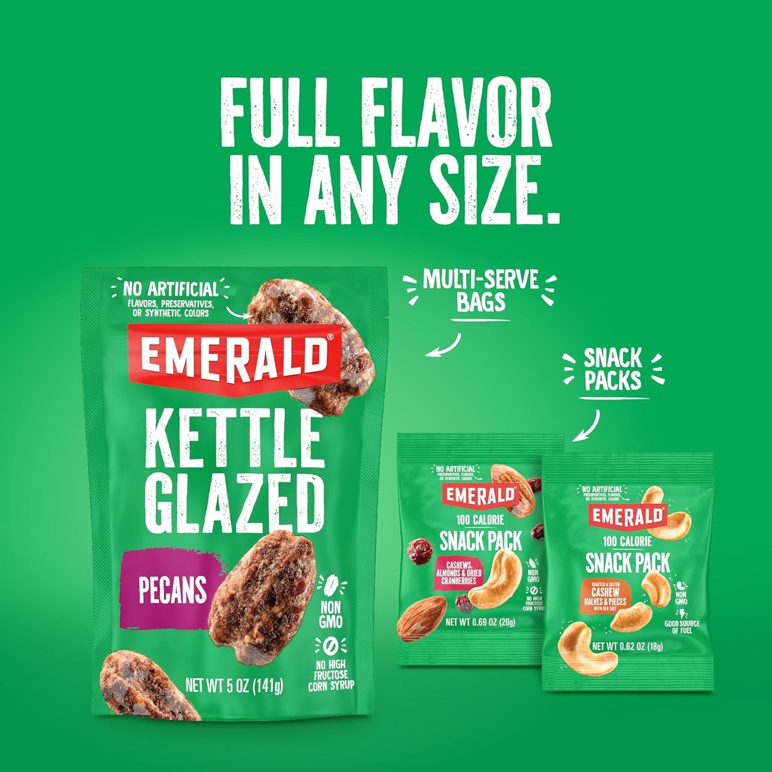 Emerald Nuts Mixed Nuts Variety Pack 18ct (1-Pack) , 100-Calorie Individual Pack