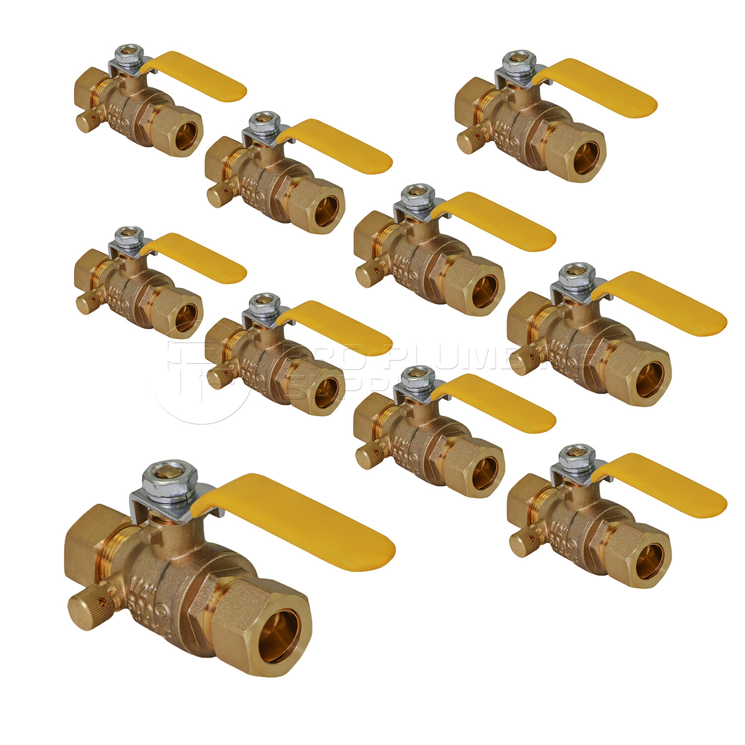 1/2″-1″ in Brass Full Port Ball Valve with Drain Compression Joints Pipe Connect