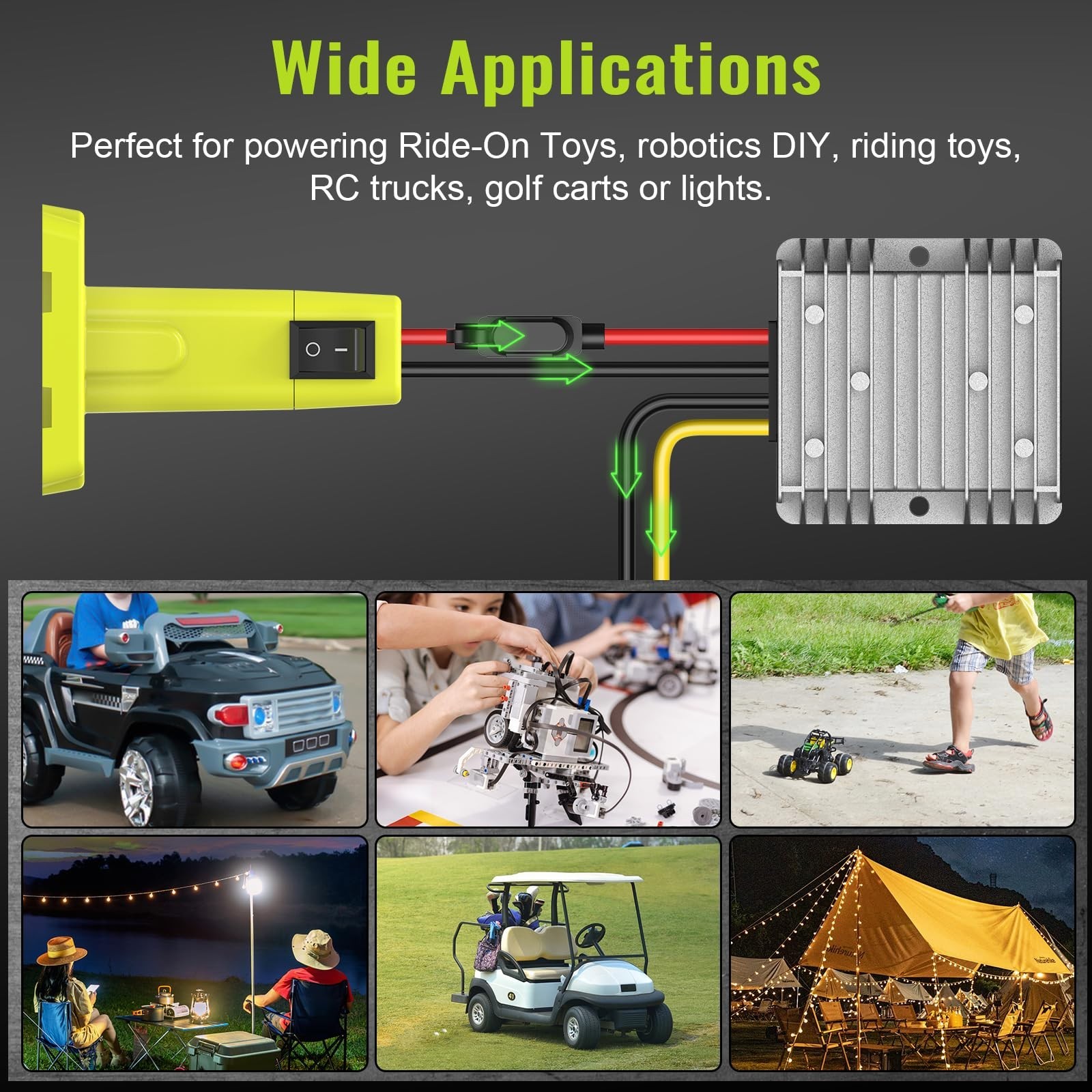18V To 12V Step Down Converter,Battery Adapter Compatible With Ryobi 18V Battery