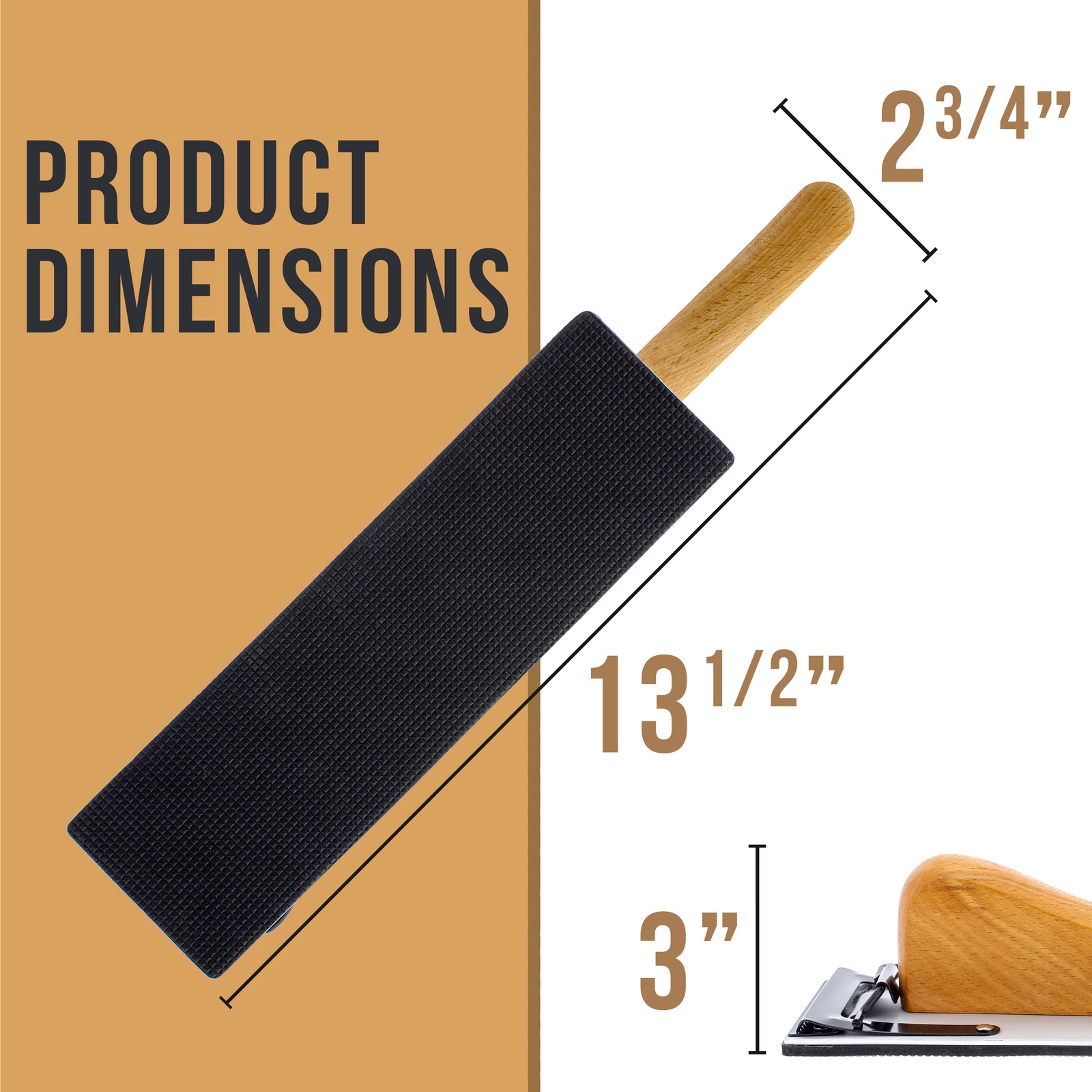 Wooden Handle Longboard Hand Sander For PSA Sandpaper 10-3/4″ X 2-3/4″