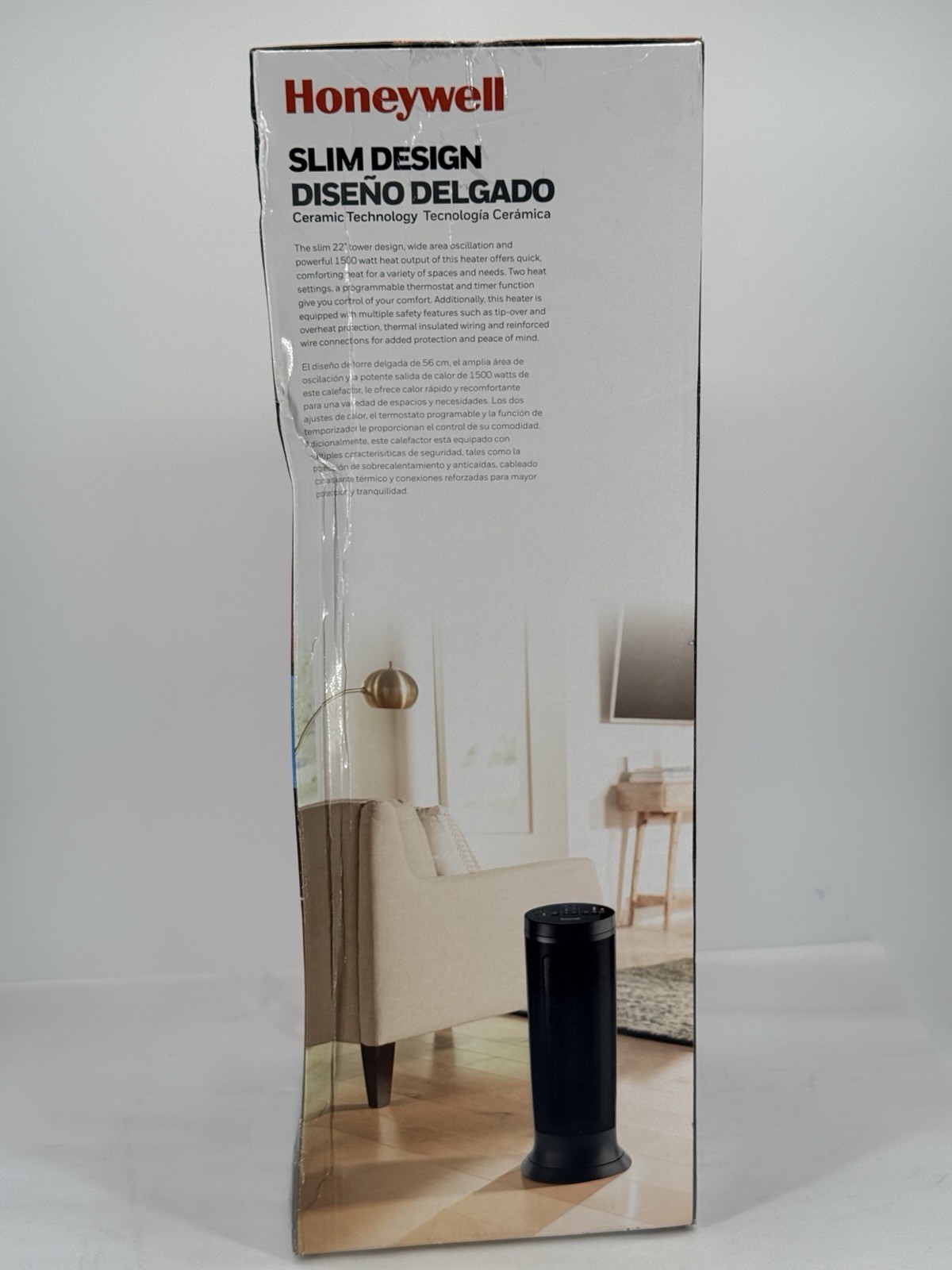 Honeywell Slim Design Ceramic Tower Heater 1500W Digital Oscillation