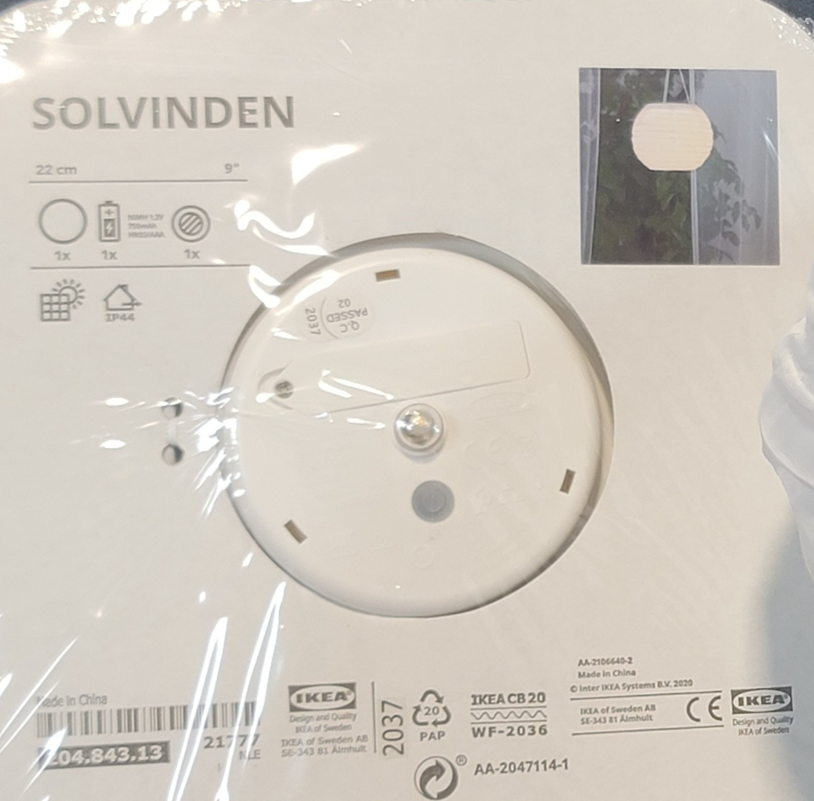 Solar Lights Solvinden Outdoor/Indoor 9″ 22cm (Set of 2)