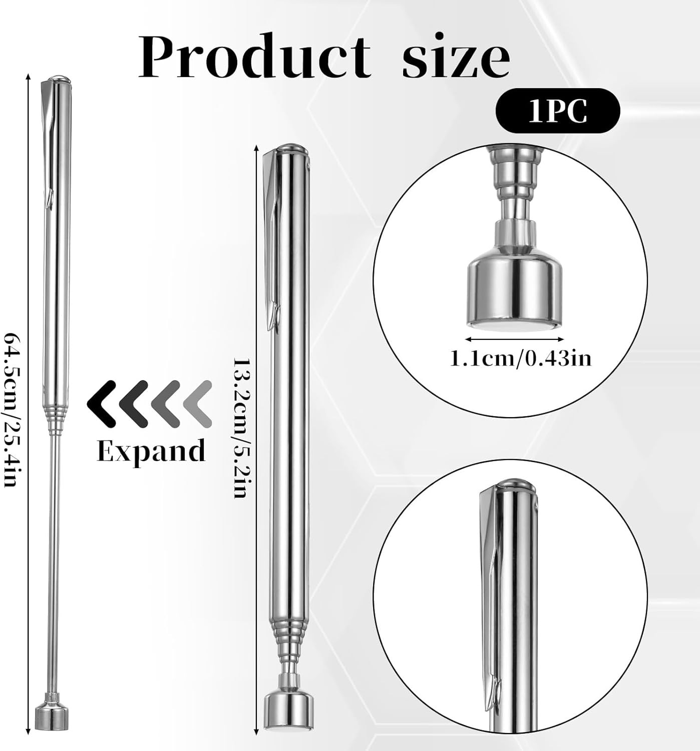 Telescoping Magnetic Pickup Tool, 3.5lbs Telescopic Magnet Sticks,…