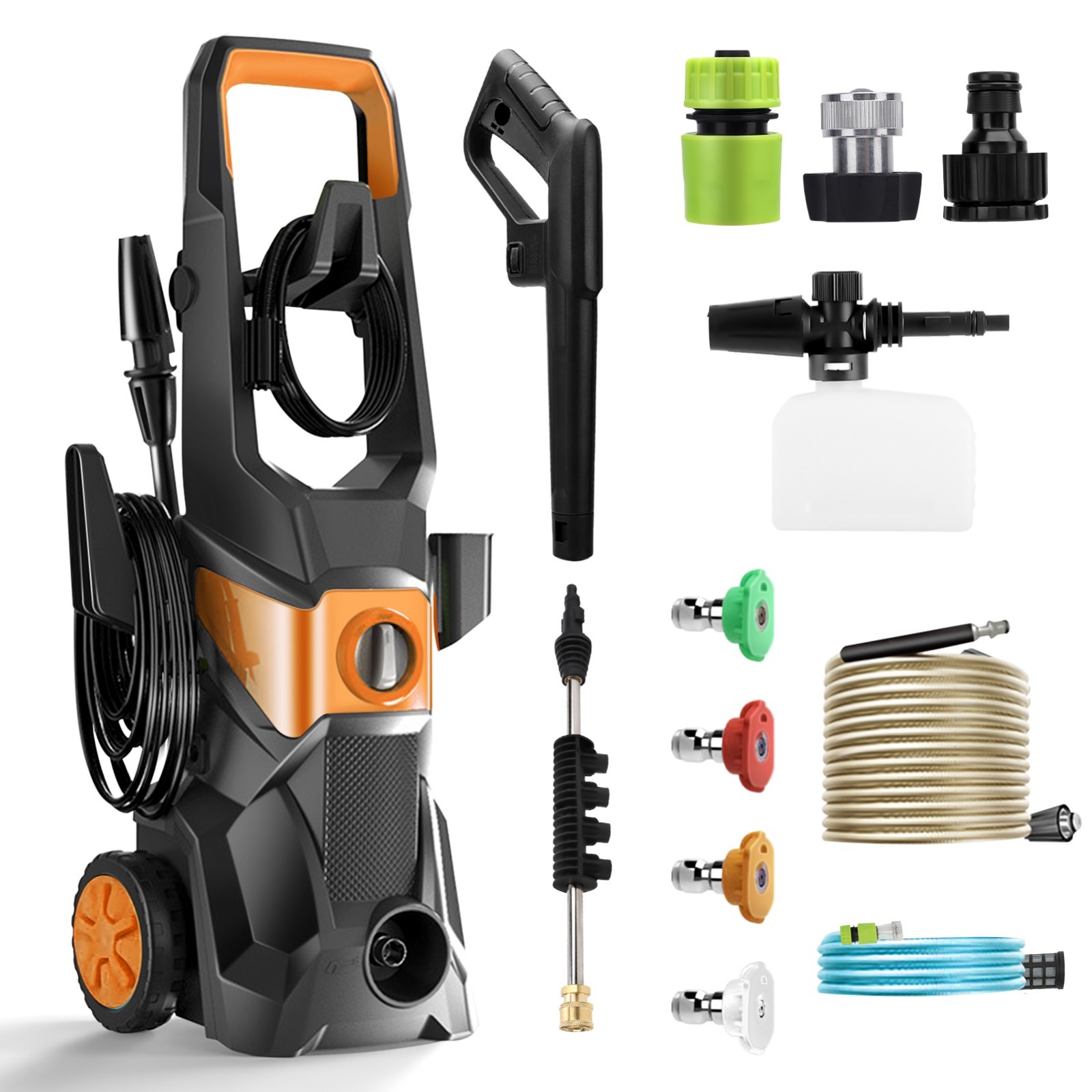 Electric Pressure Washer 4200PSI 2.4 GPM High Power Washers with 33Ft Hose