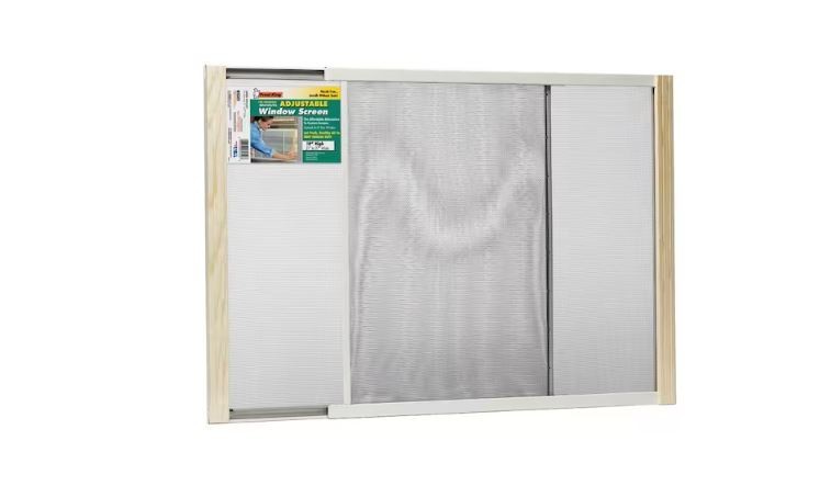21 – 37 In. W X 18 In. H Clear Wood Frame Adjustable Window Screen