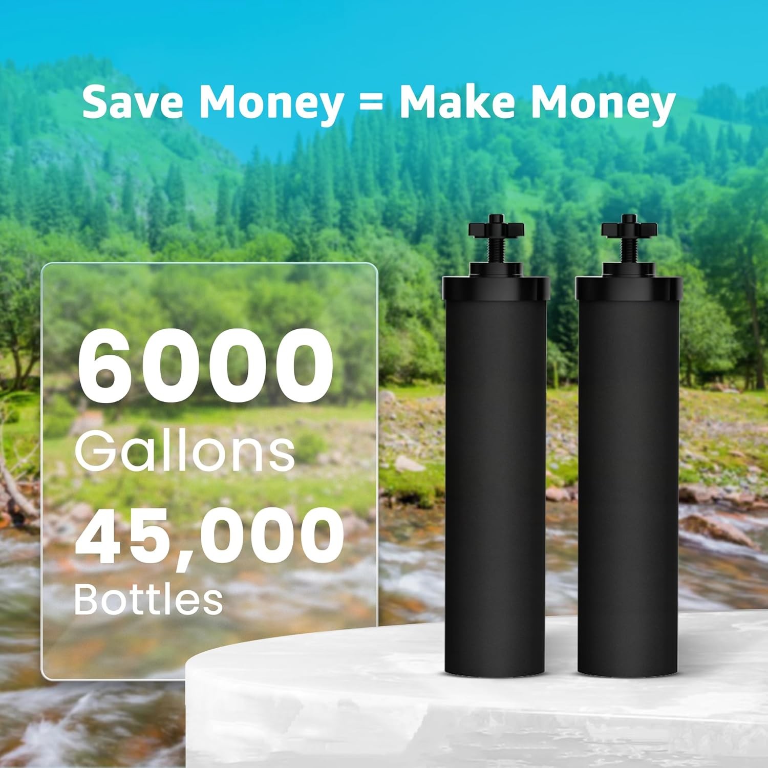 AQUACREST black purification elements and fluoride replacement filter