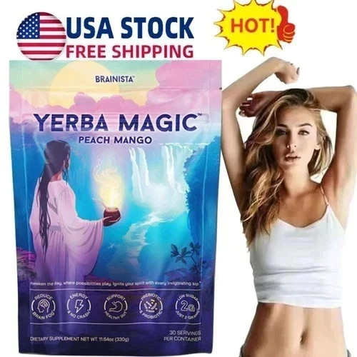 Yerba Magic–Yerba Mate Tea Instant Powder Super Drink with Nootropics,Prebiotics