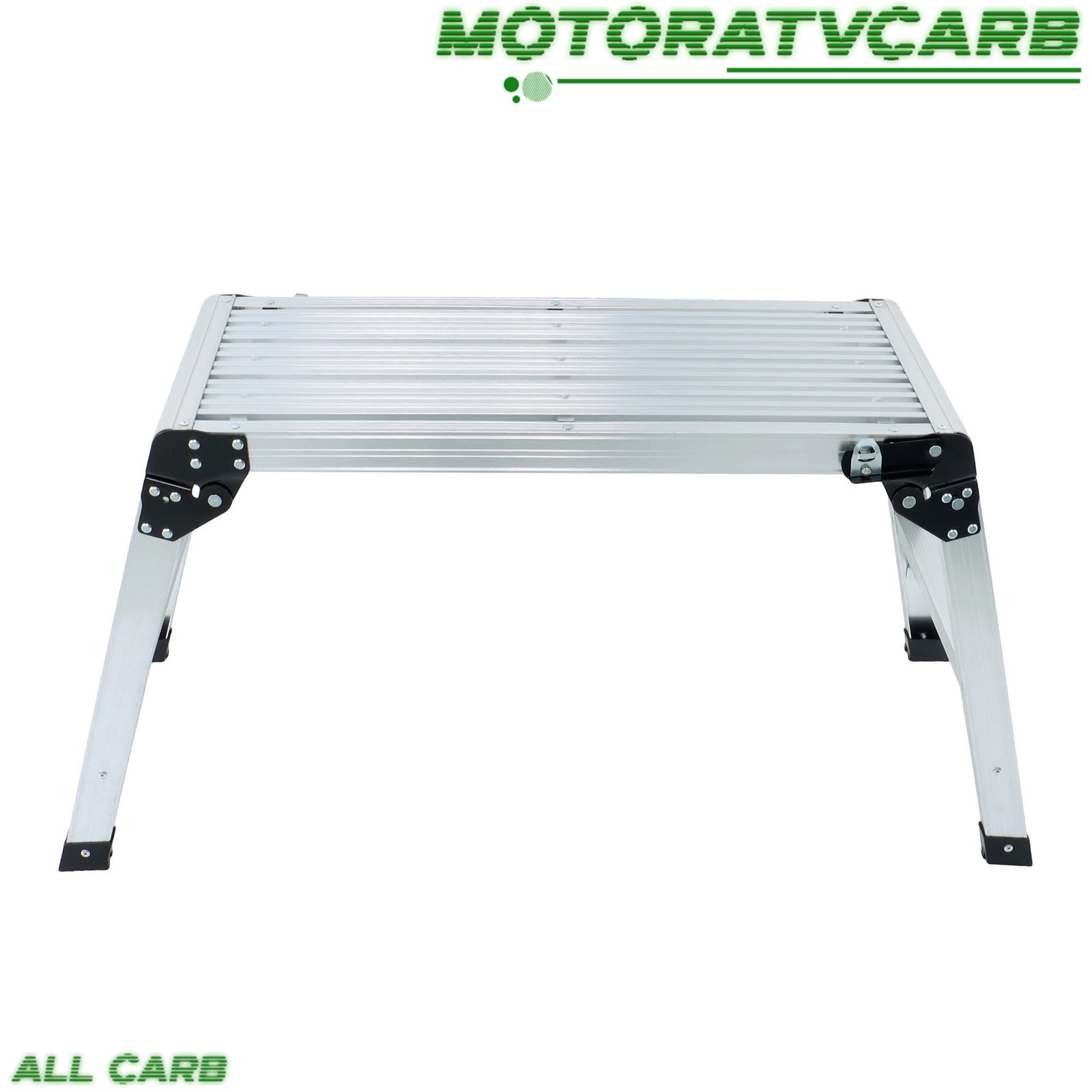 ALL-CARB 330 Lbs Capacity Work Platform Aluminum Step Ladder Heavy Duty Foldable