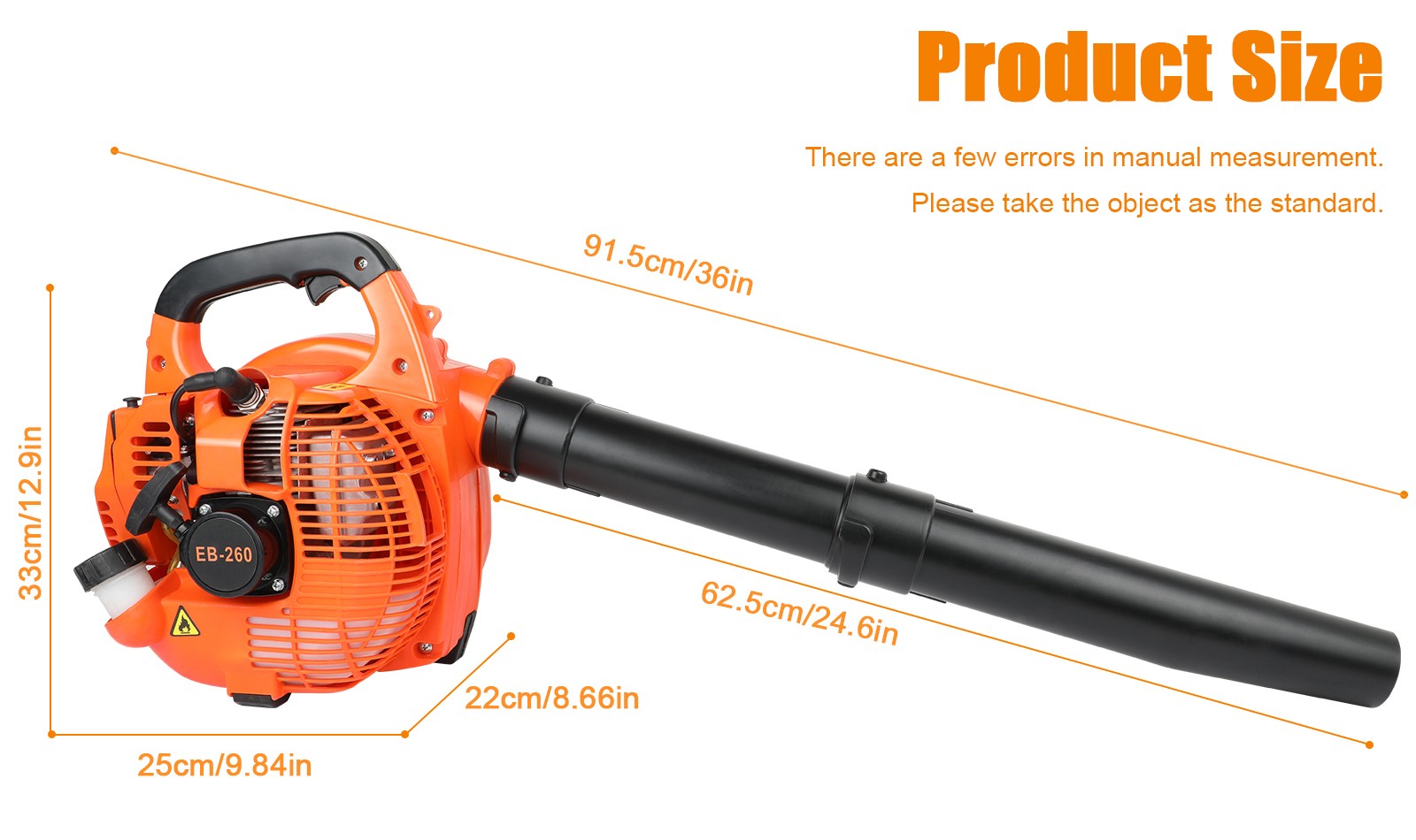 2024 New Upgraded 63CC 2-Stroke 665CFM 3HP Commercial Backpack Gas Leaf Blower