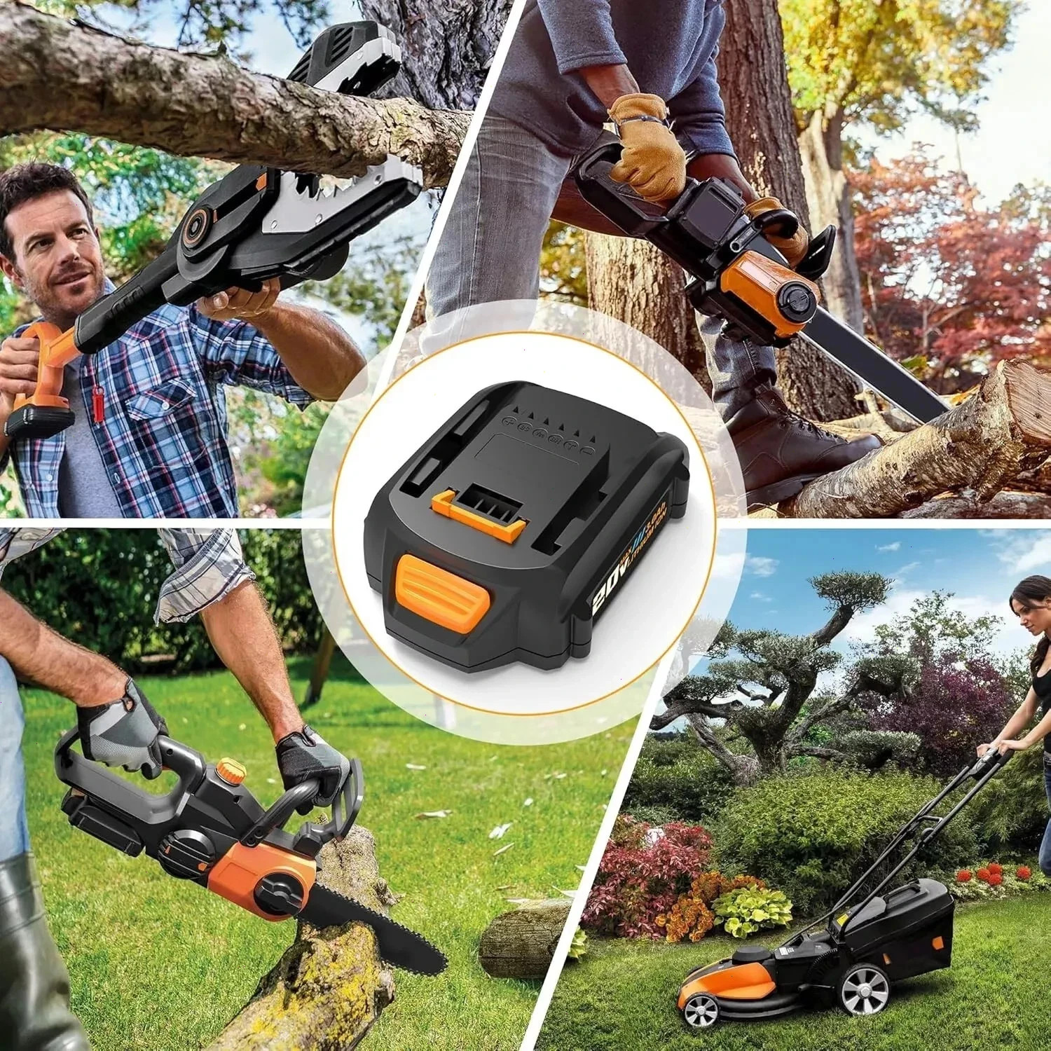 2pack For WORX 20V MAX Extend Lithium Battery 20 Volt WA3520 WA3525 / Charger