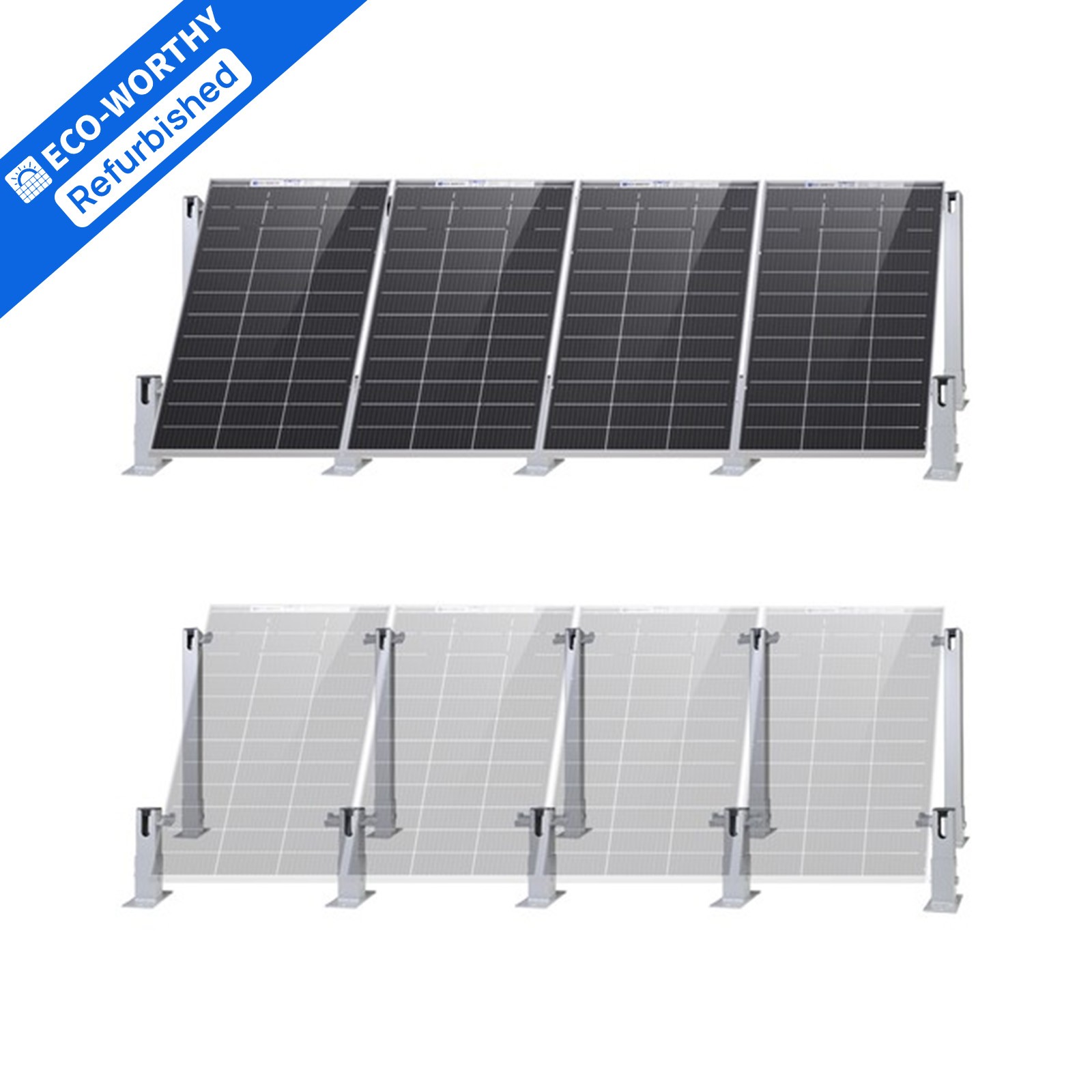 ECO-WORTHY Adjustable Solar Panel Mounting Brackets Kit System for 4PCS Panels