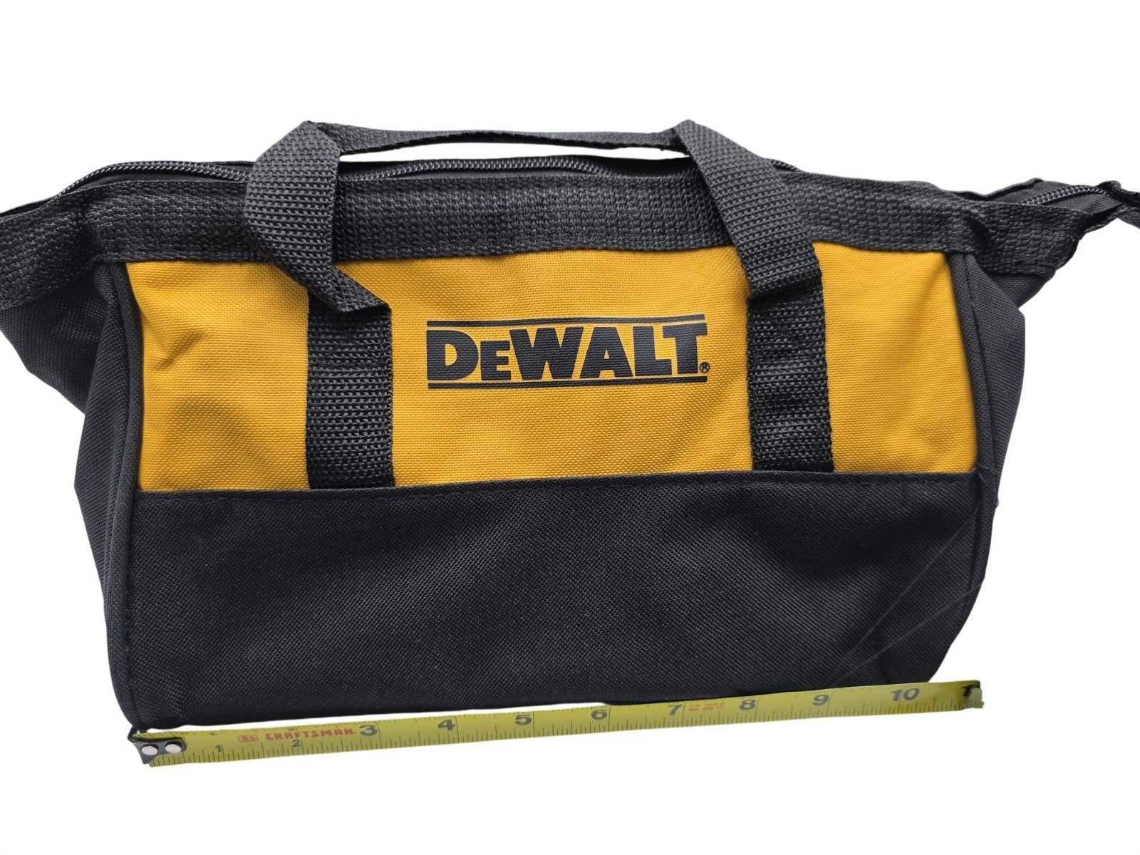 DEWALT N261499 11″ Tool Bags Pack of 4 Black Yellow Heavy Duty Zipper New