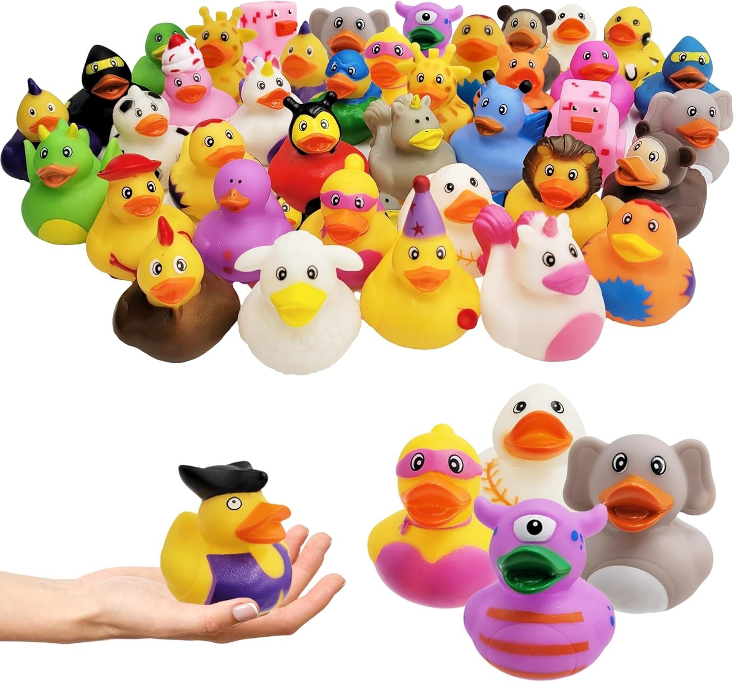 Rubber Ducks in Bulk,Assortment Duckies for Jeep Ducking Floater Duck Bath Toys