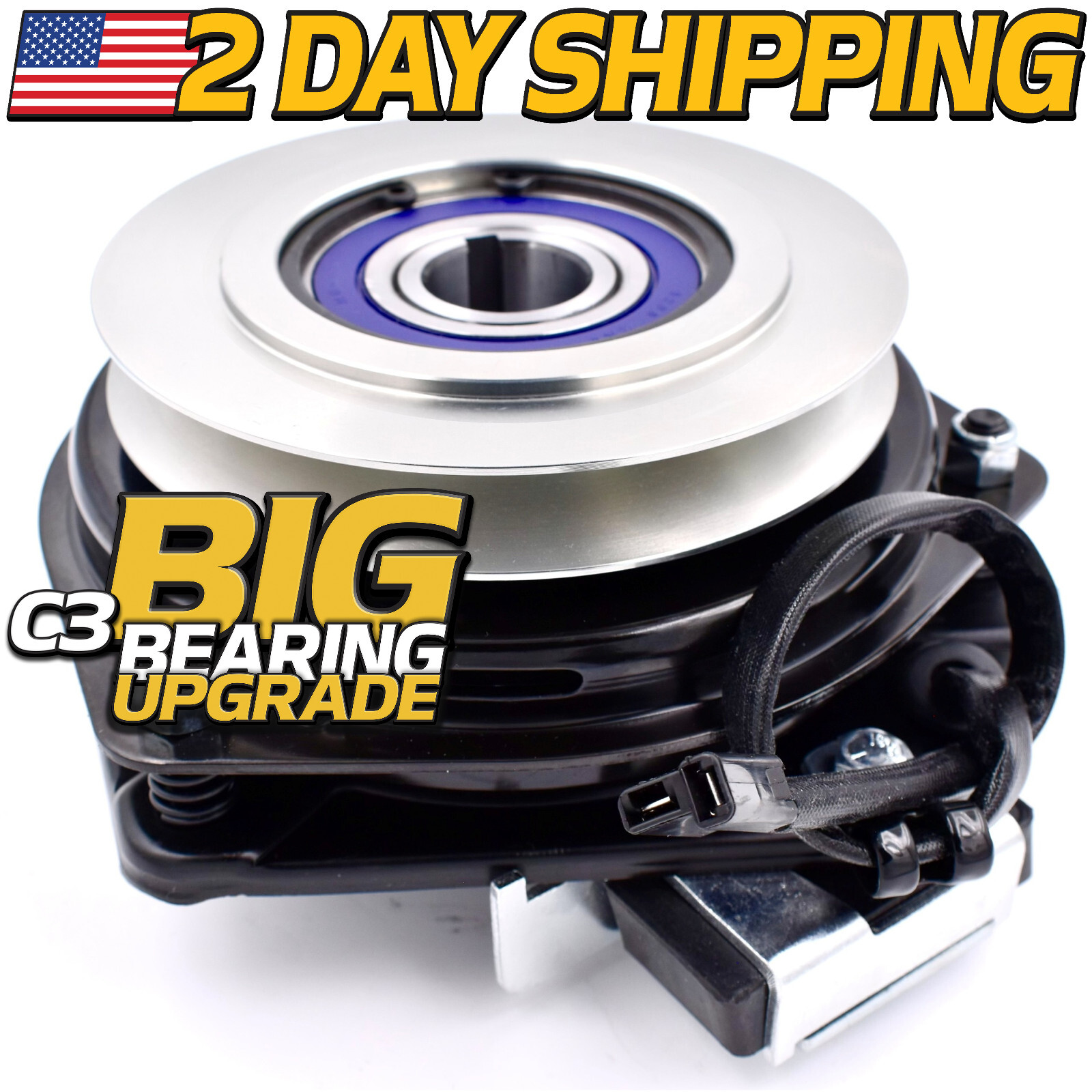 461660 BIGBearing HiTorque 300ftlb (OEM 250) PTO Clutch w/Anti Rotation for Scag