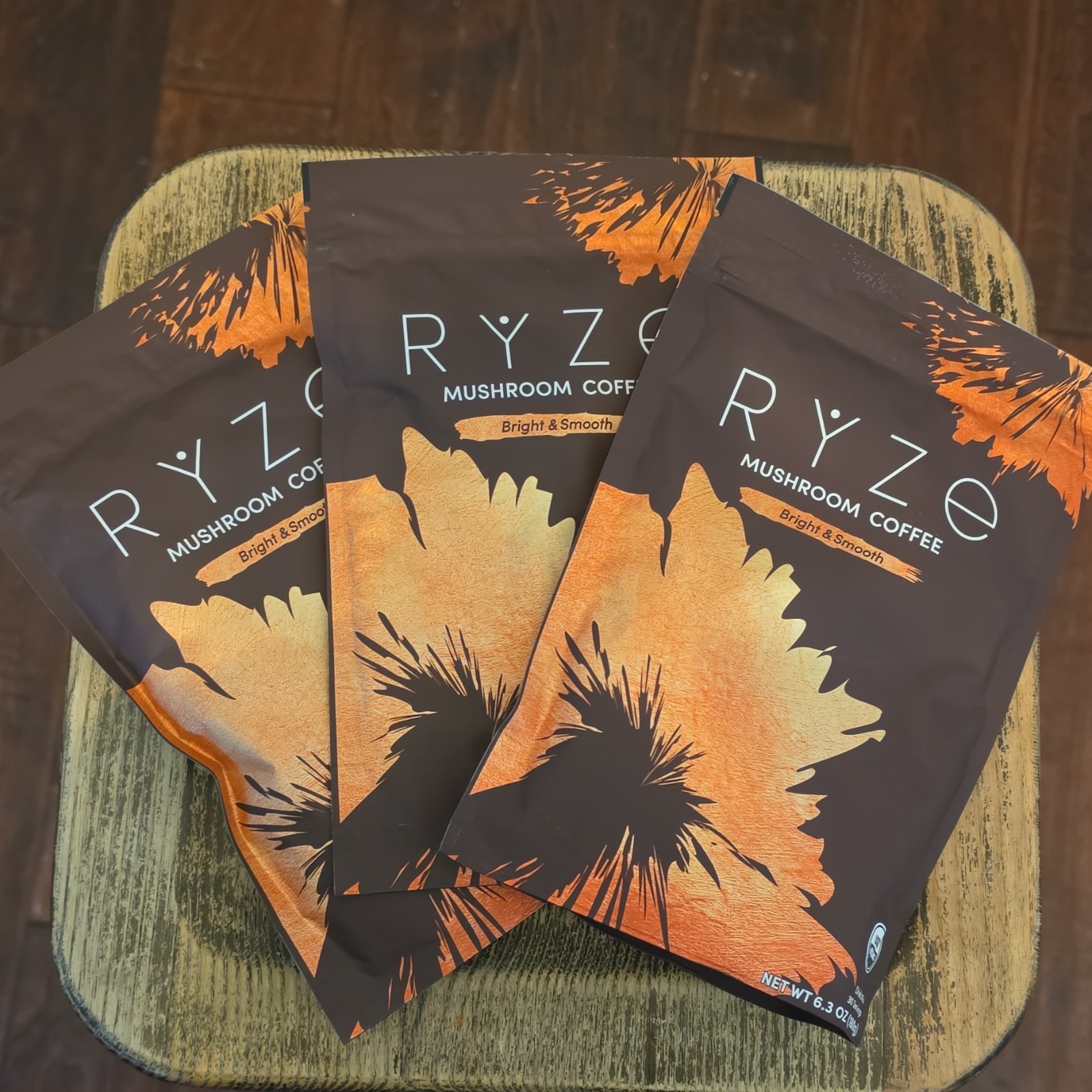 RYZE Mushroom Coffee Medium Roast Vegan Organic CCOF 30 Servings 3 Pack