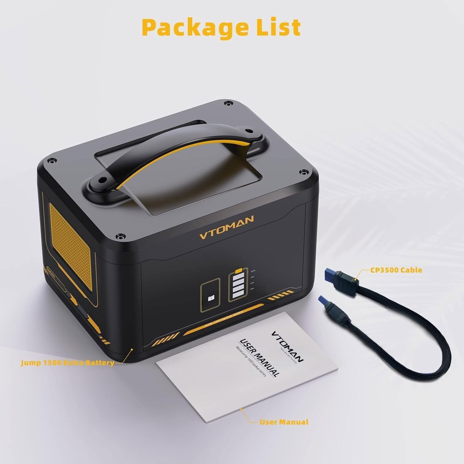 VTOMAN Jump 1800 Portable Power Station 1800W With Extra Battery 3096Wh LiFePO4