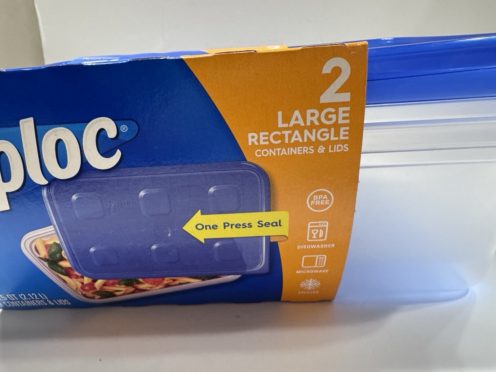 9 SETS Ziploc One Press Seal Large Rectangle/ Med Square/ Sm Square Containers