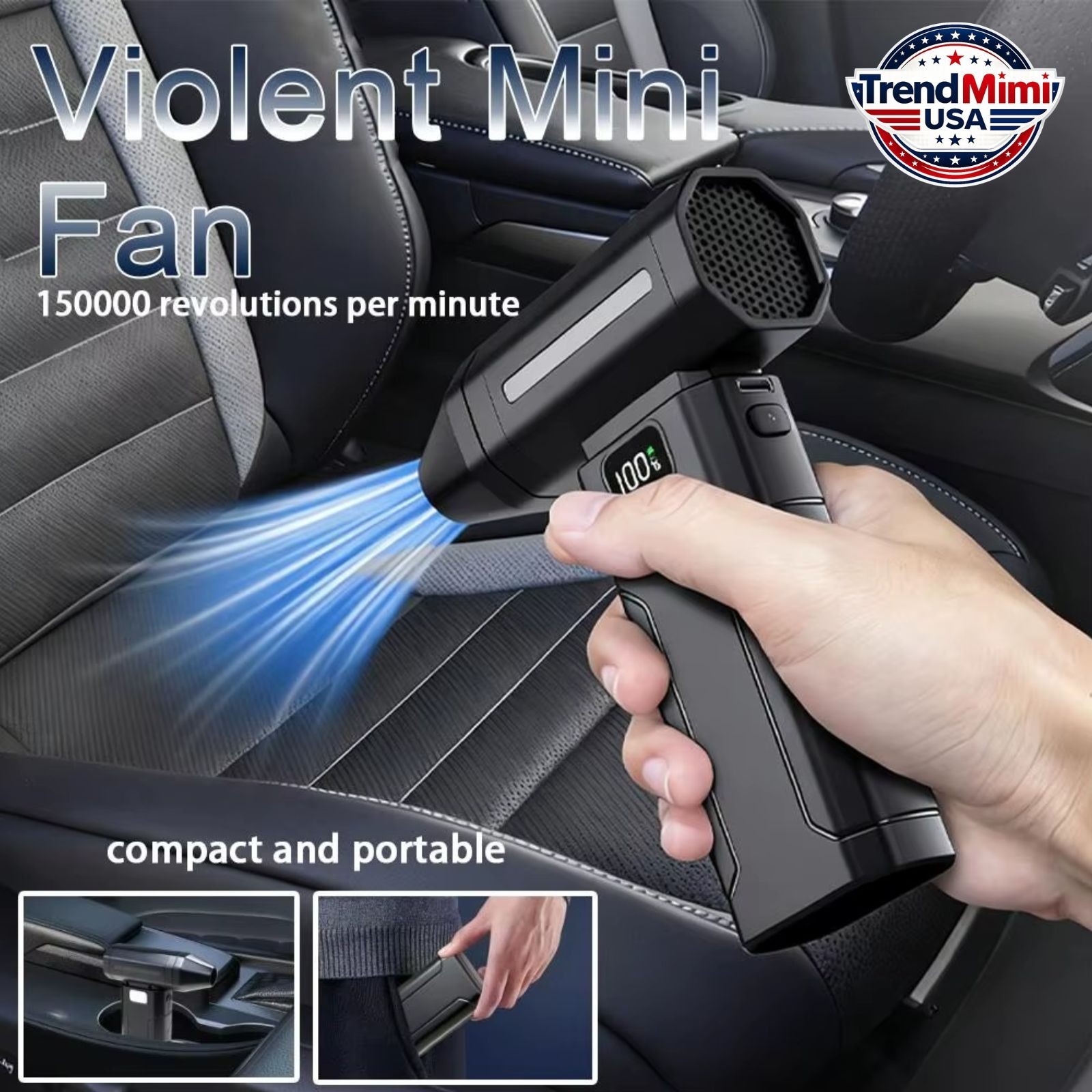 X8 Brushless Turbo Jet Fan 150000RPM Powerful Electric Air Blower Dust Cleaner