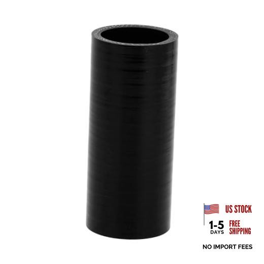 1 Pcs Straight Coupler Silicone Hose 100mm/3.94″ Length 0 35mm/1.38″ ID Black