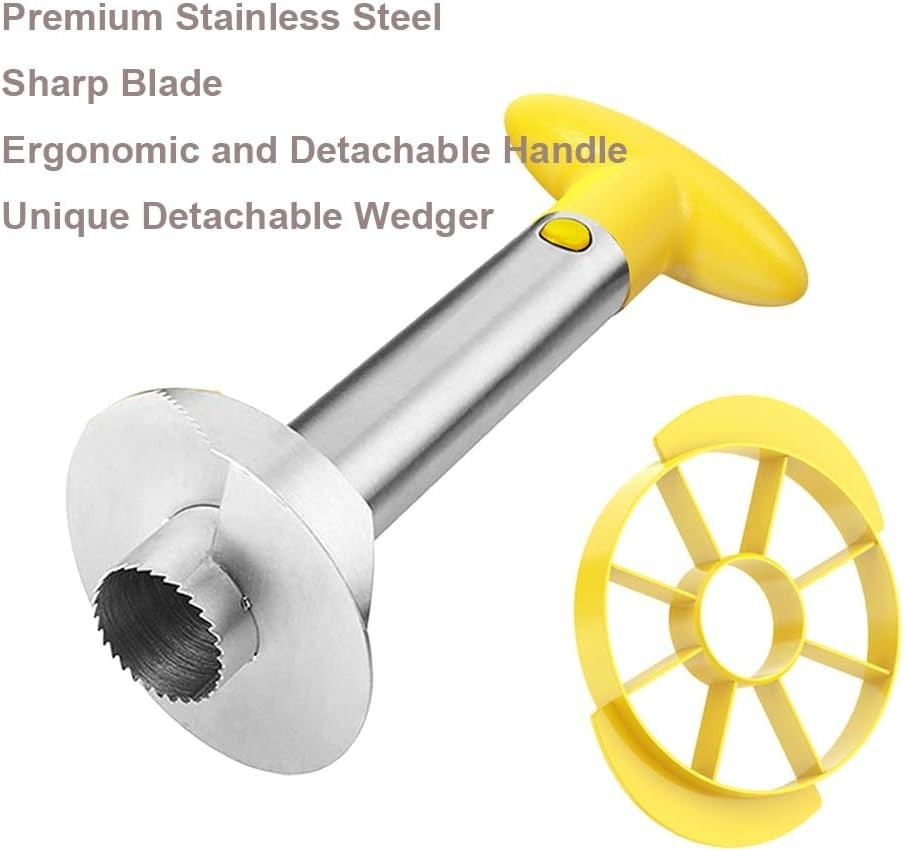 Fruit Slicing Tool for Pineapple with Non-Dishwasher Safe Stainless Steel Parts