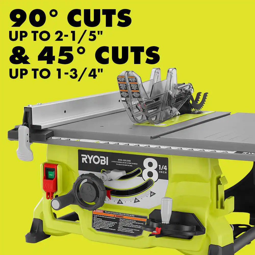 Ryobi Portable Compact Heavy Duty Table Saw 13Amp 8-1/4in DIY Projects Work Shop