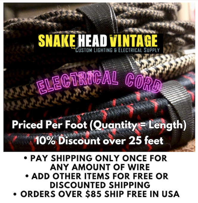 Natural Jute Rope Electrical Cord – Rustic Style Hemp Covered Lamp/Pendant Wire