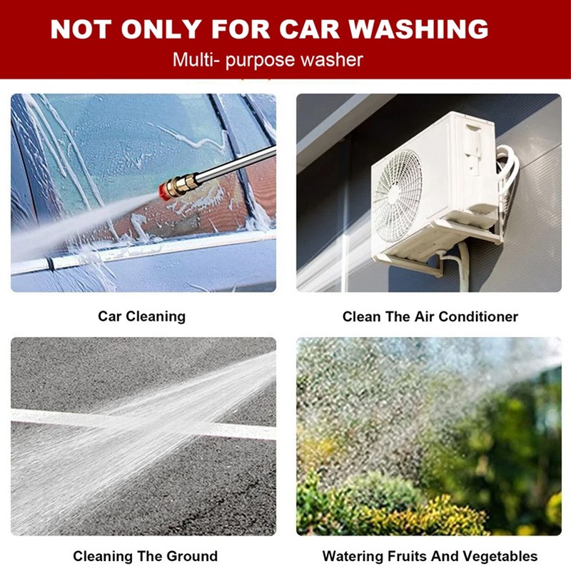 Portable Cordless Electric High Pressure Water Spray Gun Car Washer Cleaner Tool
