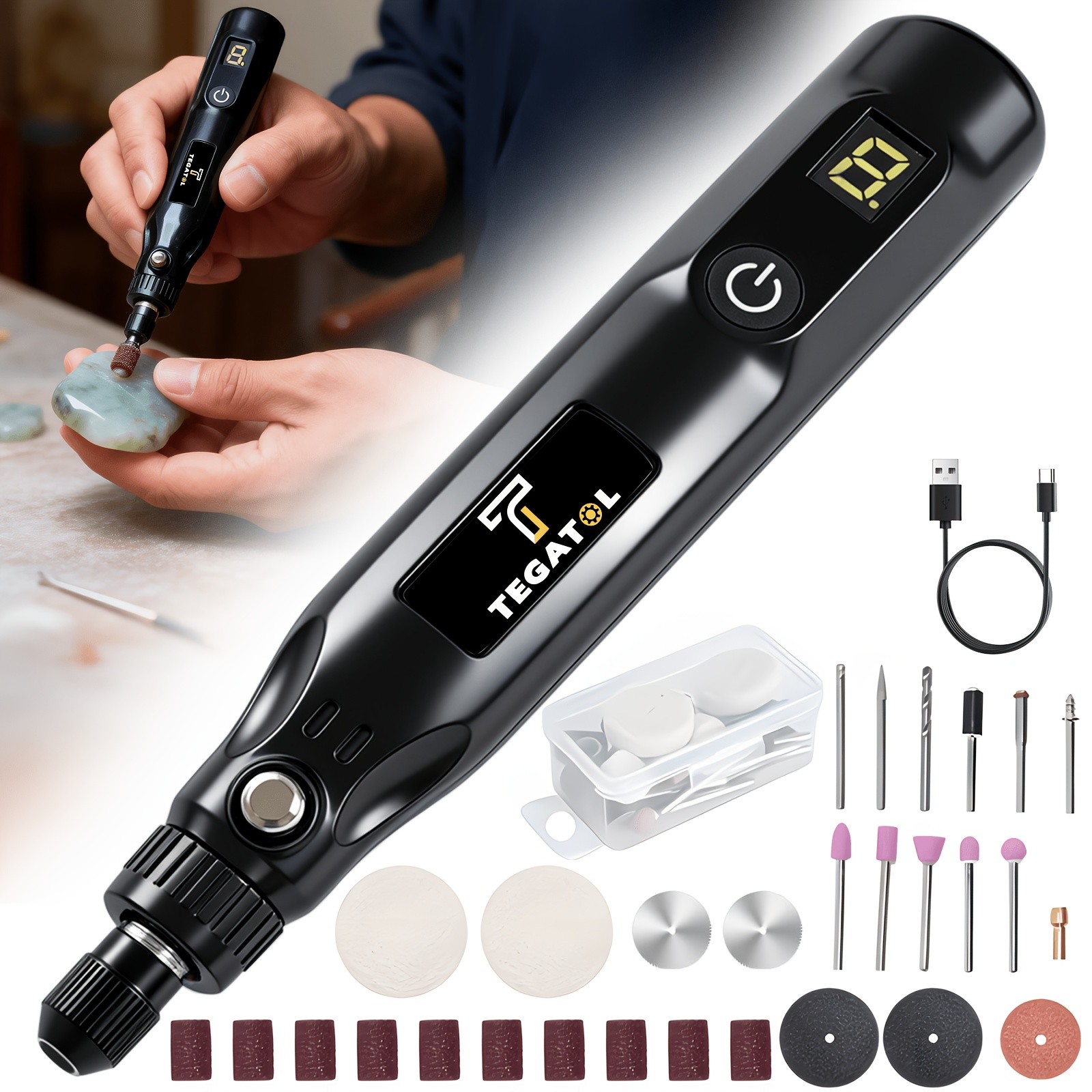 5-Speed Work Screen Display Sander, Multifunctional Mini Electric Grinder