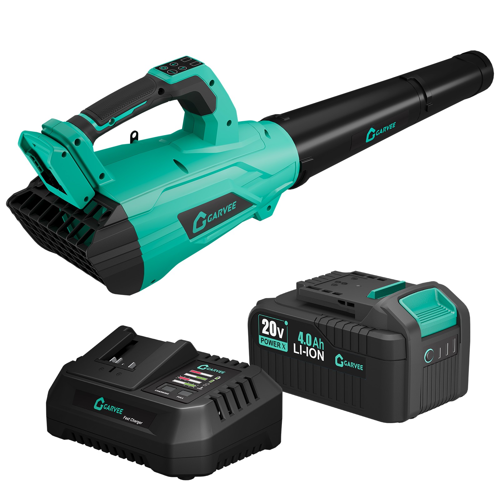 750CFM 250MPH Cordless Leaf Blower Brushless 20V 4.0Ah Battery Lightweight Lawn
