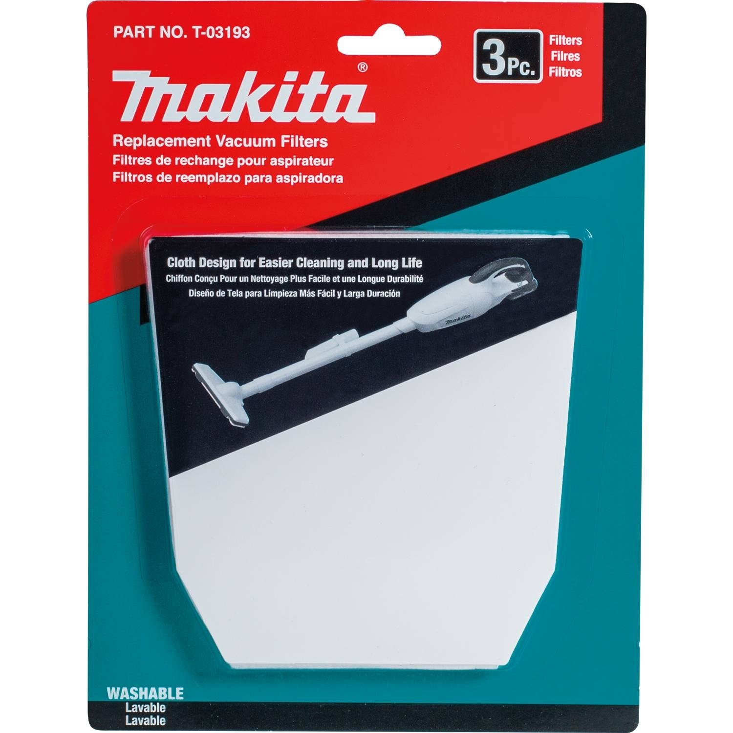 Makita Vacuum Cloth Filter Reusable Easy to Clean Durable for Cordless Models