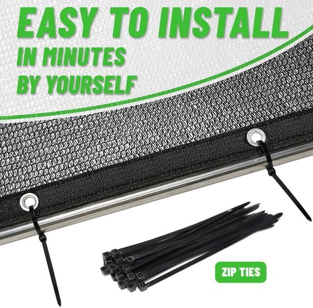 30% Black Shade Cloth,UV Resistant Netting with Upgrade Grommets for Plant Cover