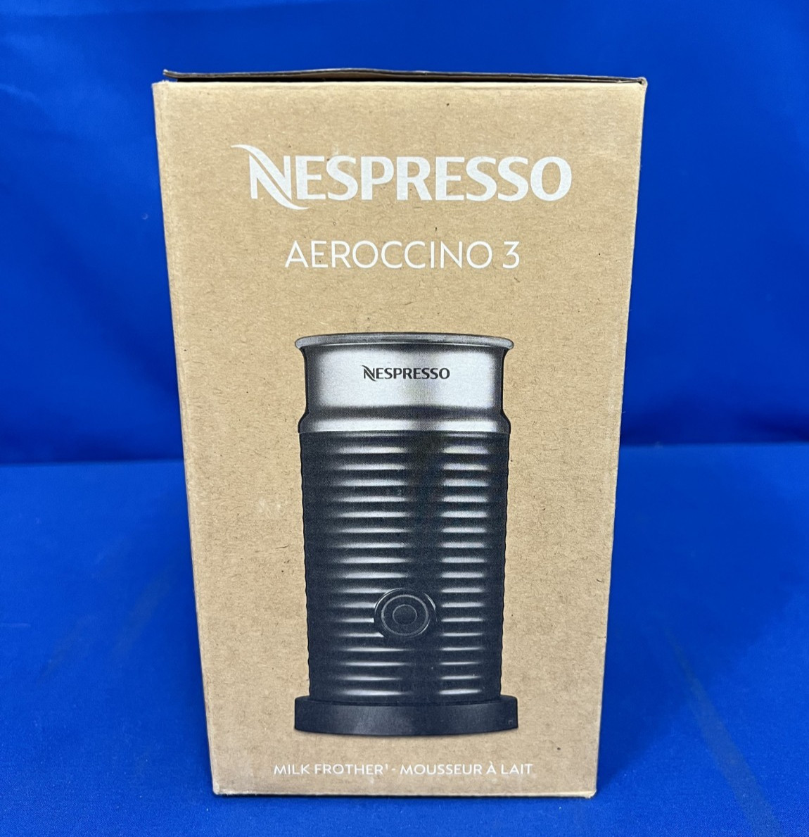 Nespresso Aeroccino 3 Milk Frother – Black/Steel – NEW OPEN BOX
