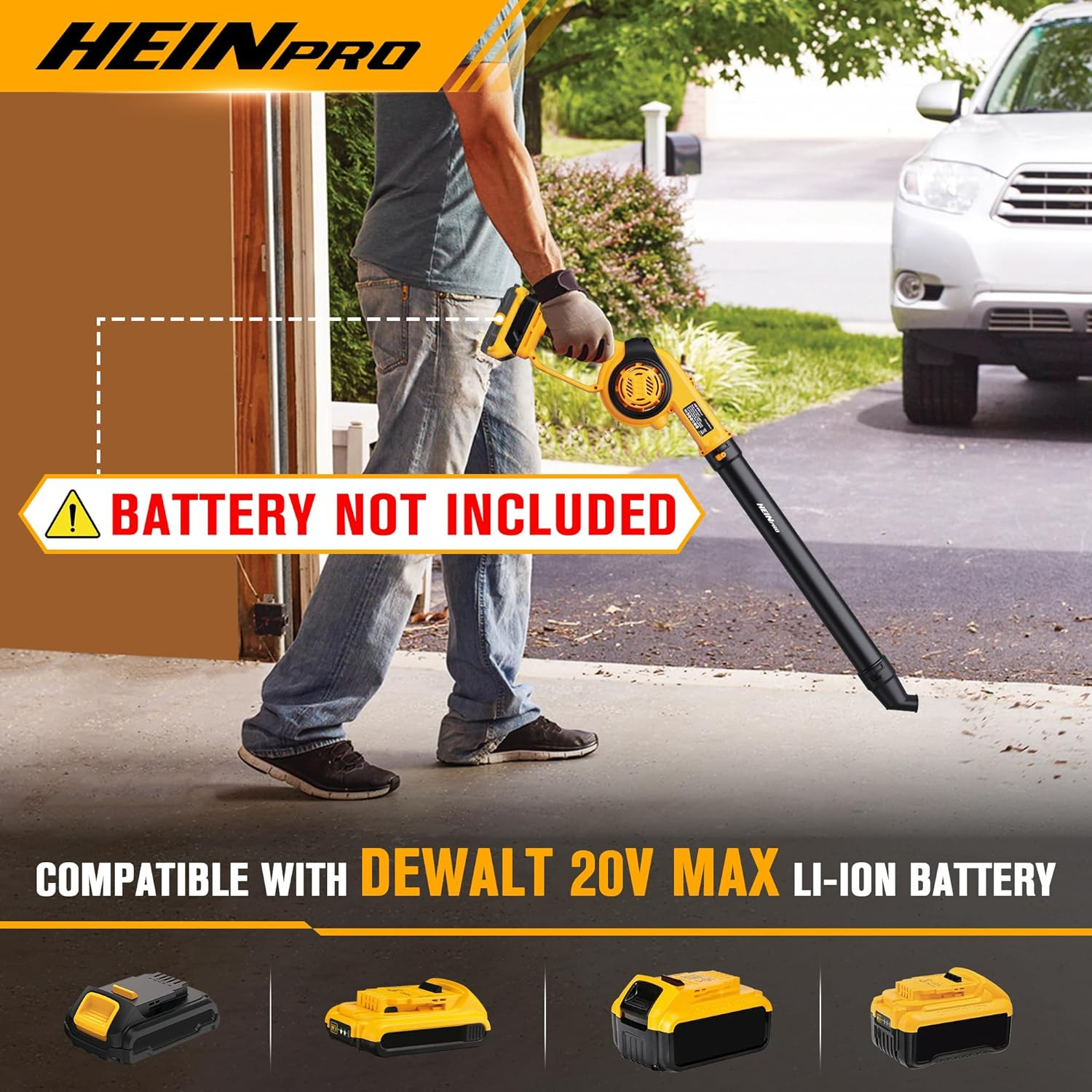 Cordless Leaf Blower Compatible with Dewalt 20V Max Battery Up to 200MPH Small E