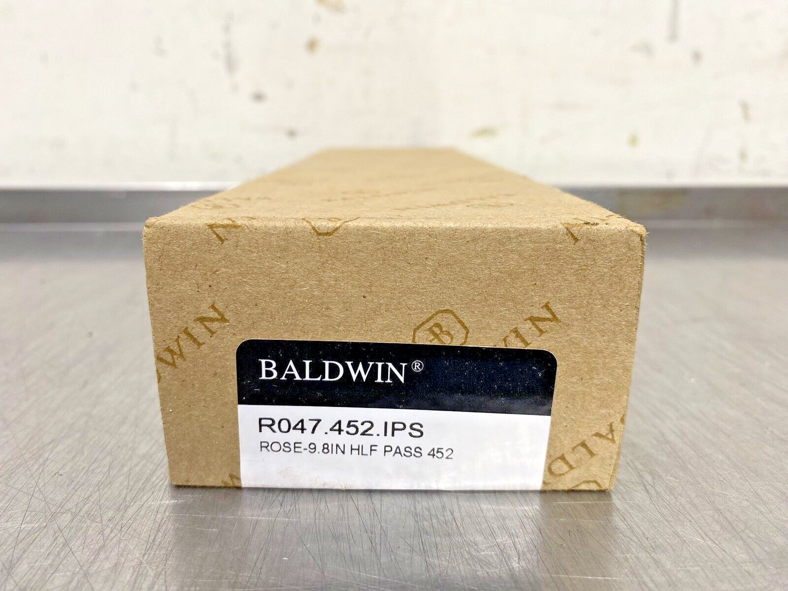 Baldwin ROSE-9.8IN HLF PASS 452, R047.452.IPS Single Passage Rose Antique Nickel