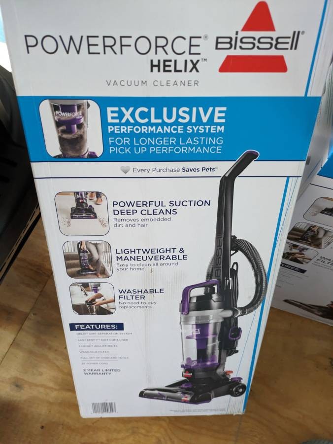 BISSELL 3313U PowerForce Helix Bagless Upright Vacuum, Purple