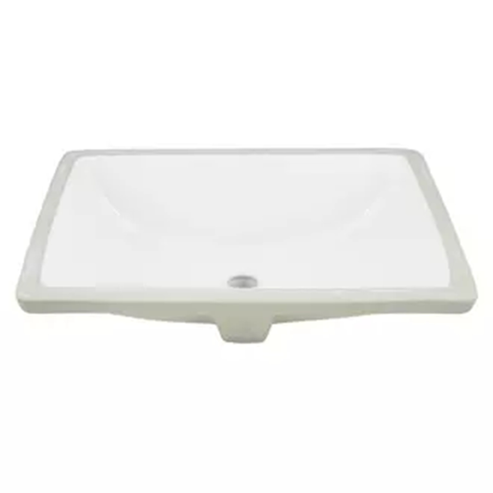 Signature Hardware-Avalon Rectangular Porcelain Undermount Bathroom Sink – White
