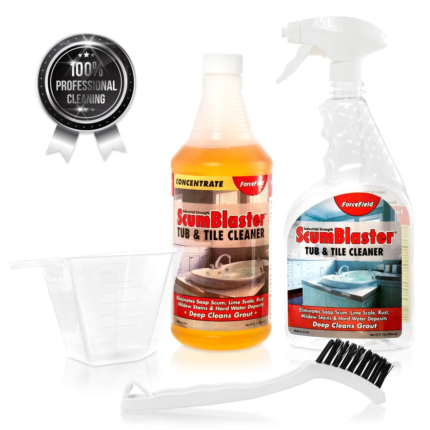 ScumBlaster: Soap Scum Remover, Tile and Grout Cleaner, Hard Water Stains and…