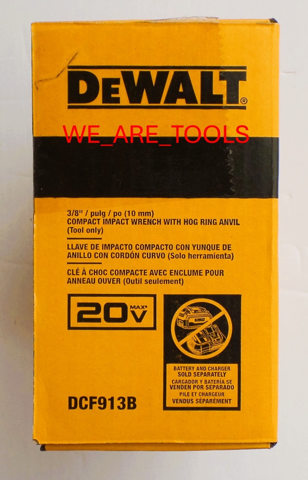 Dewalt DCF913B 20V Max 3/8″ Compact Brushless Impact Wrench with Hog Ring Anvil