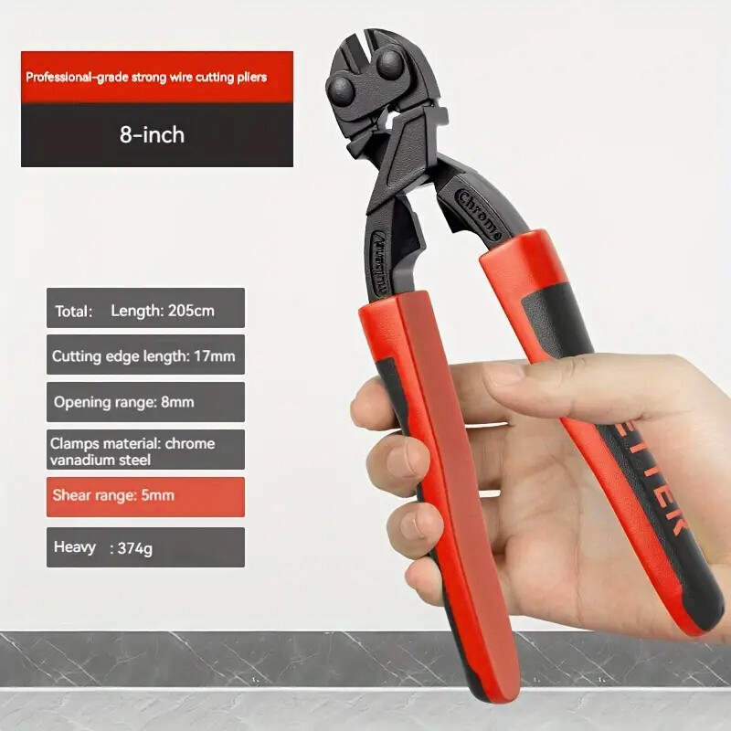 8″ Bolt Cutters Mini Compact Size Cutting Rods Bolts Rivets Wire Heavy Duty