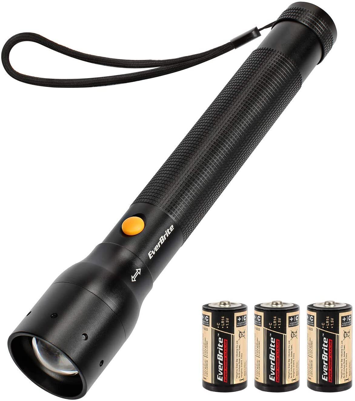 EverBrite 900 LM Flashlight Ultra Bright Tactical Adjustable Focus 3 Light Modes
