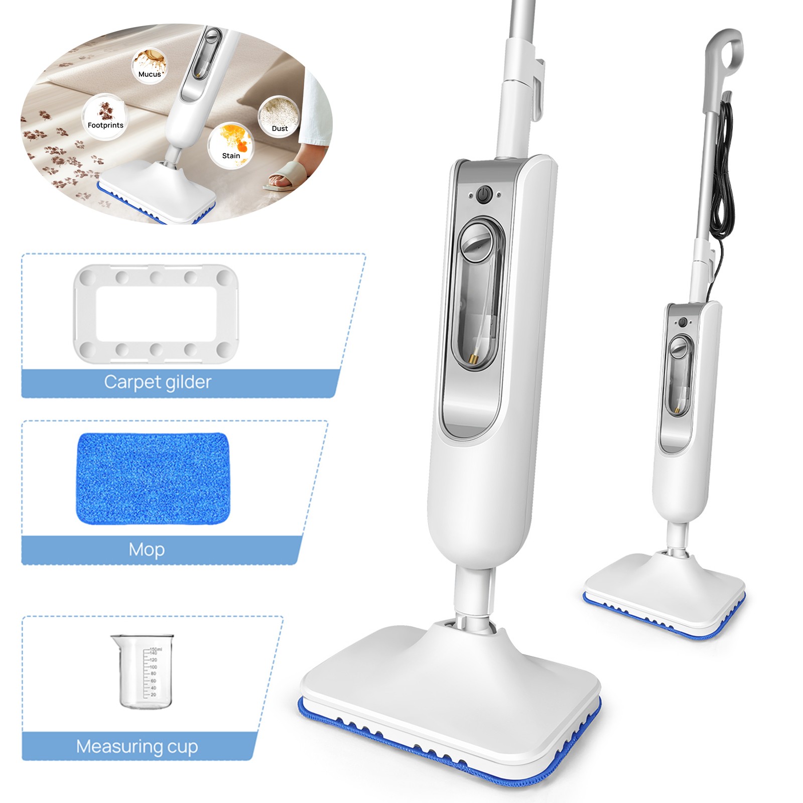 Steam Cleaner Steam Broom 3000W Household Steam Cleaner Manual Steam Cleaner
