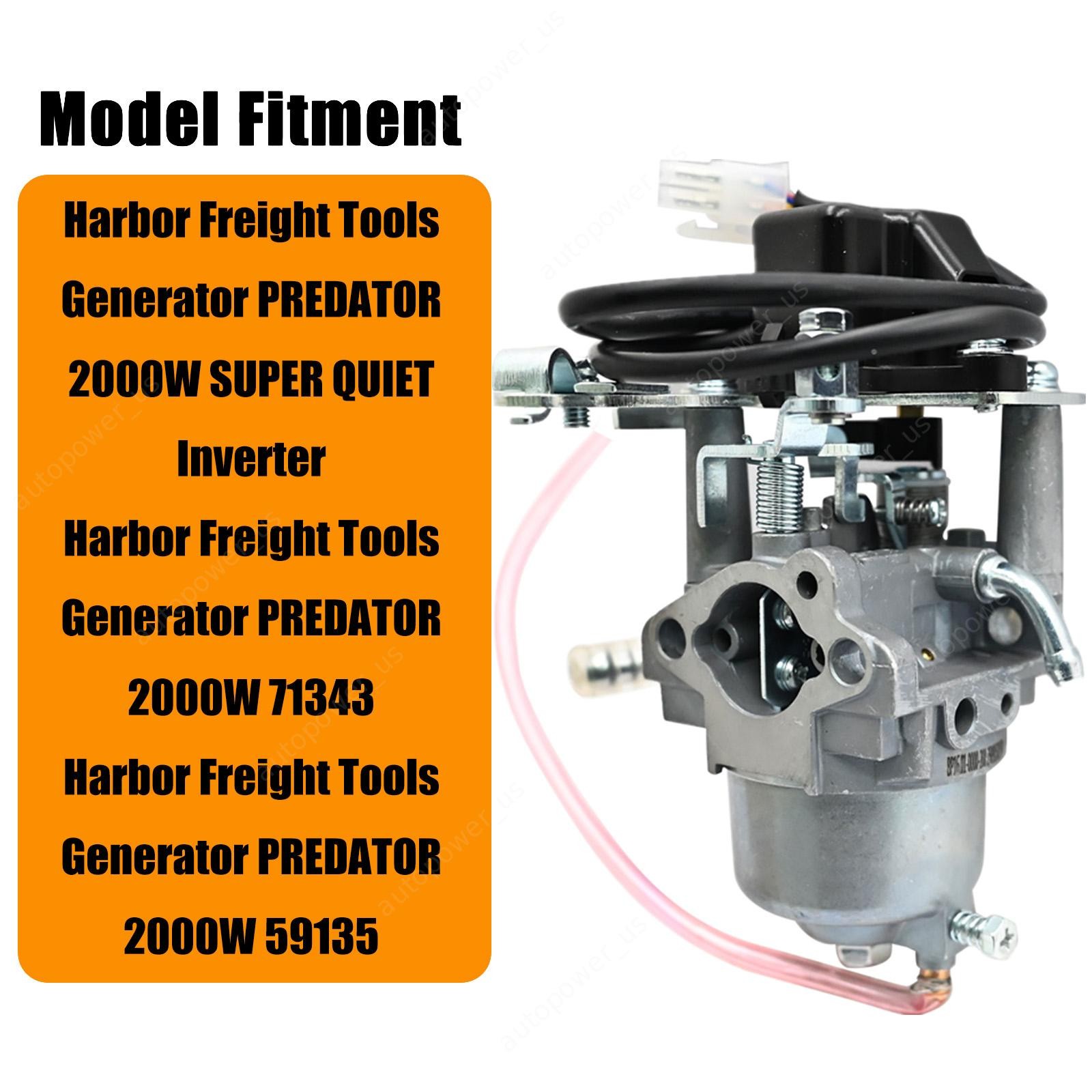 New Carburetor Kit For Predator 2000W SUPER QUIET Inverter Generator 71343 59135