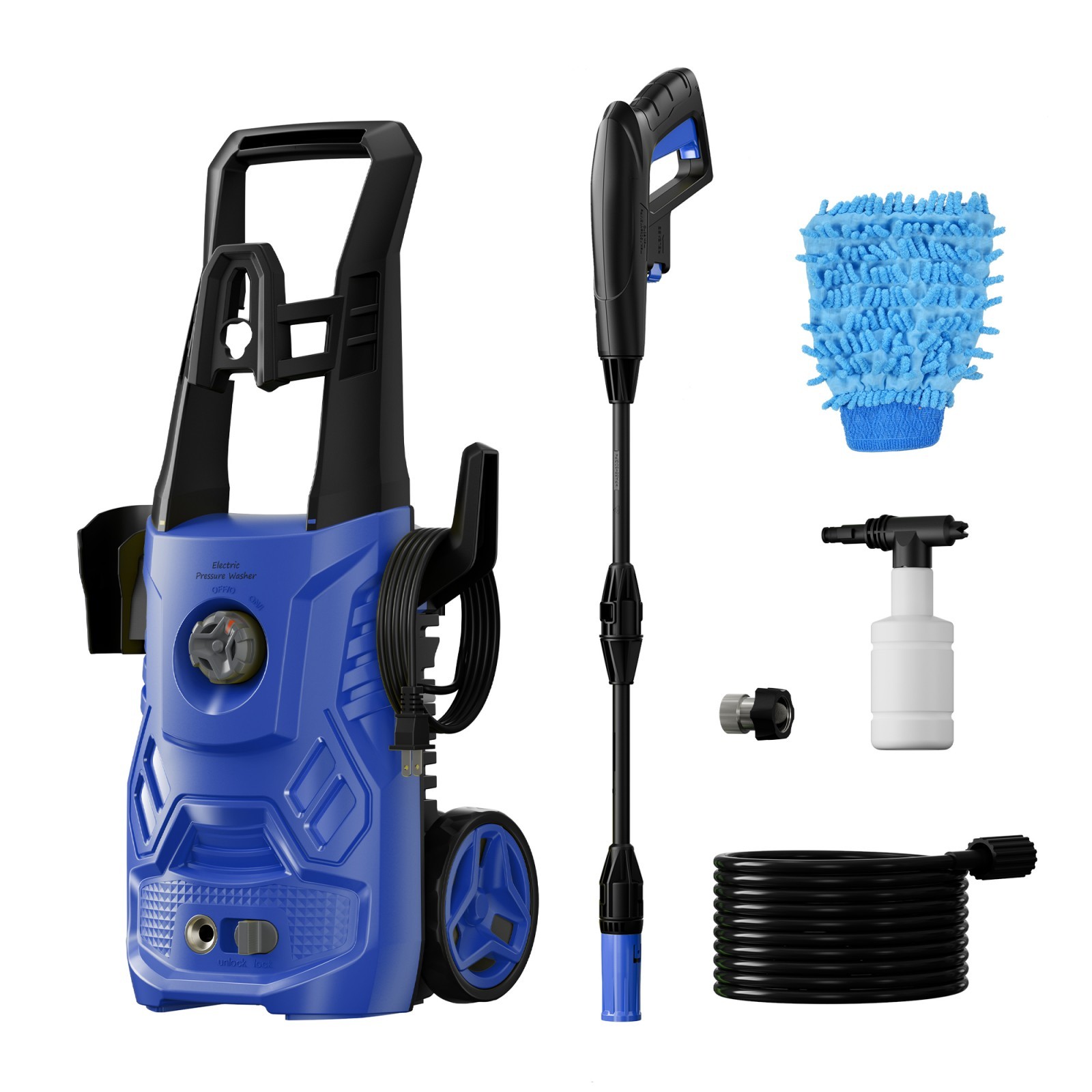 Electric Pressure Washer 4500PSI High Pressure Cleaning Machine with Hose Nozzle