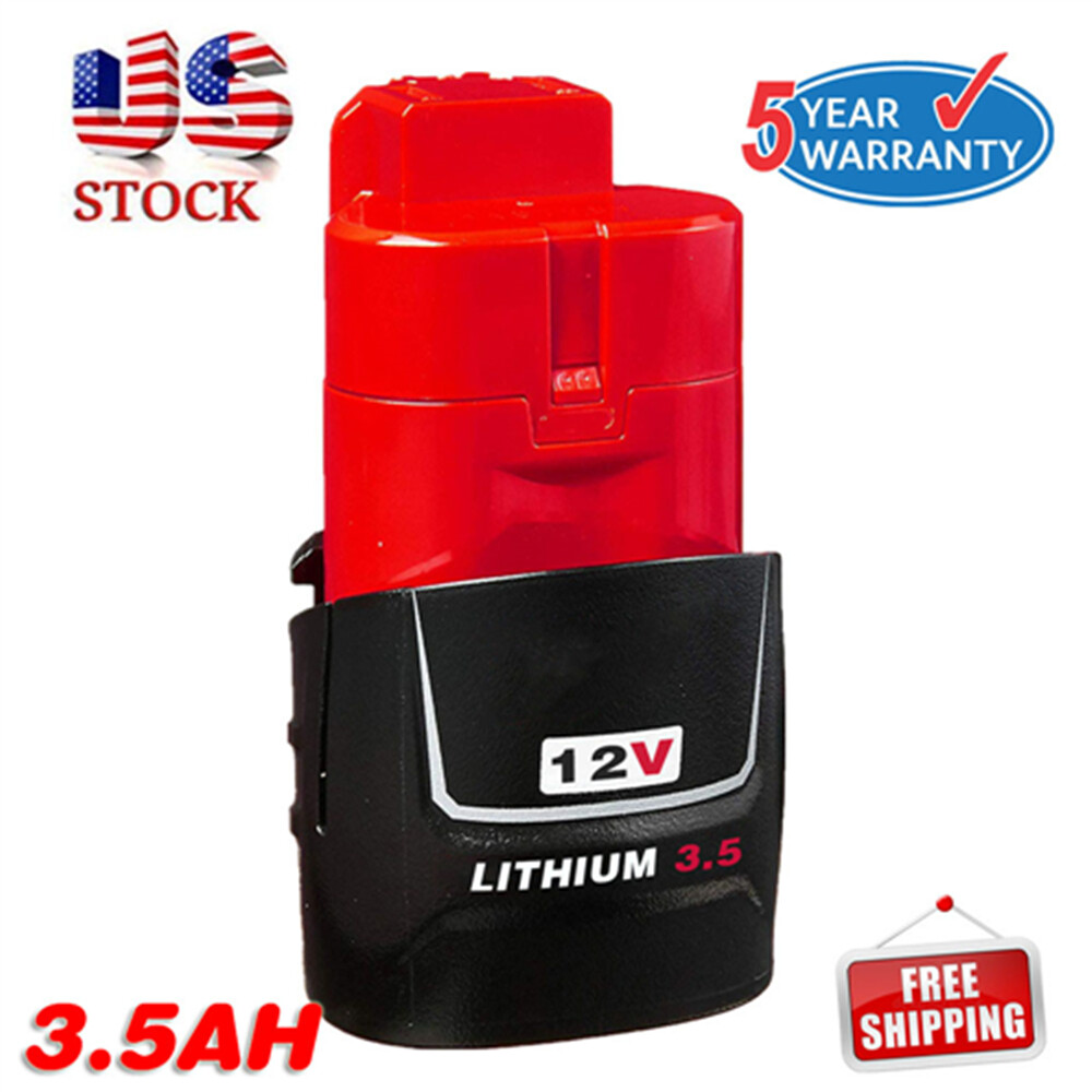 Battery for Milwaukee M12 48-11-2460 48-11-2480 12V XC Lithium Drill Brand New