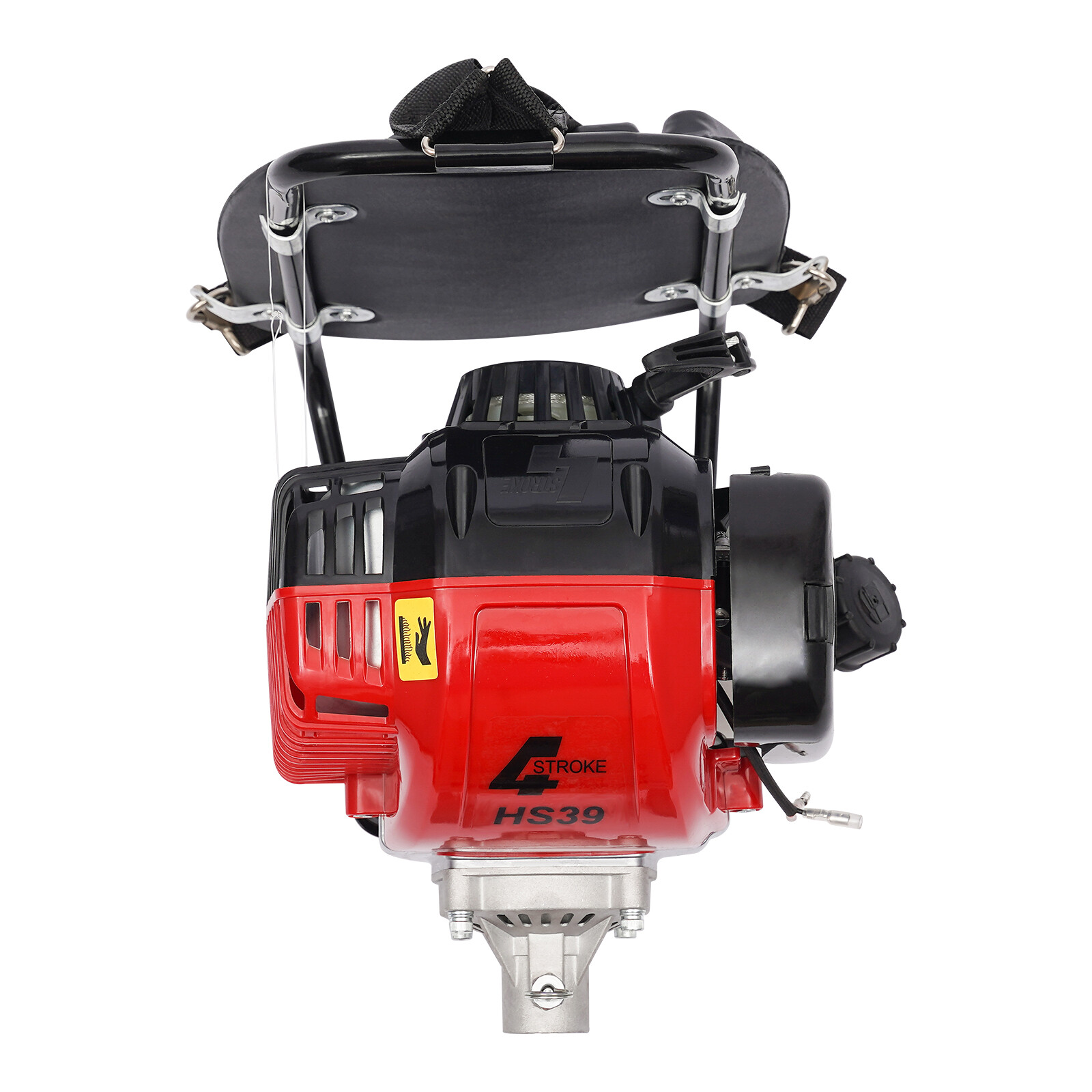 31CC 4-stroke Backpack Gas Garden Brush Cutter Grass Trimmer Lawn Mower+Pumping