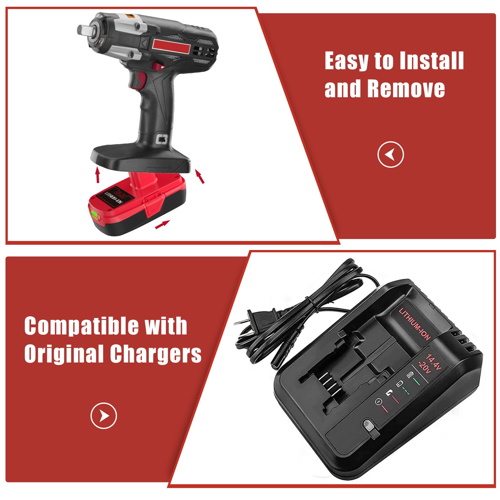 Pack 19.2V 3.5Ah Replacement Battery / Charger for Craftsman 19.2V Lithium C3