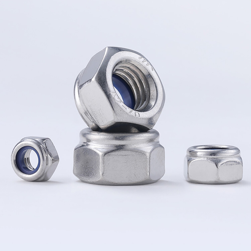 Nyloc Nylon Insert Locking Nuts A2 Stainless Steel M2,3,4,5,6,8,10,12,16,18,20
