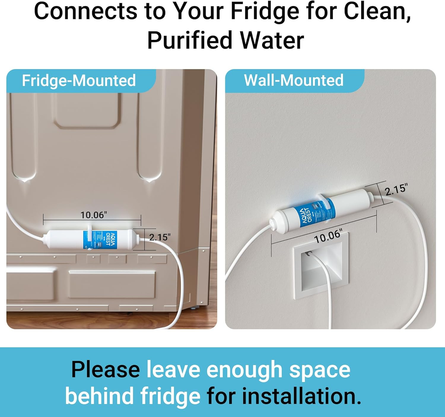 5 Years Inline Water Filter for Ice Maker with 1/4-Inch Direct Conne