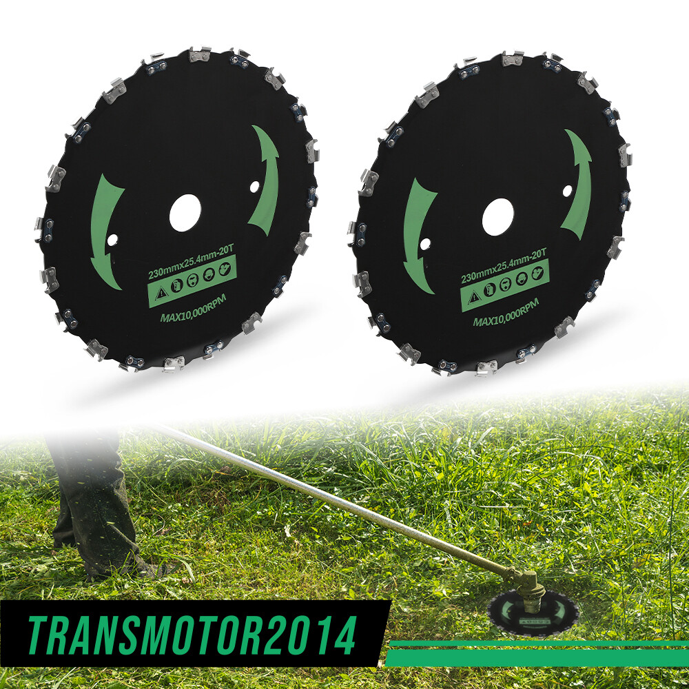 2pcs 9″ Chainsaw Brush Blade 20 Tooth Cutter Trimmer Head Weed Mower Saw Blade